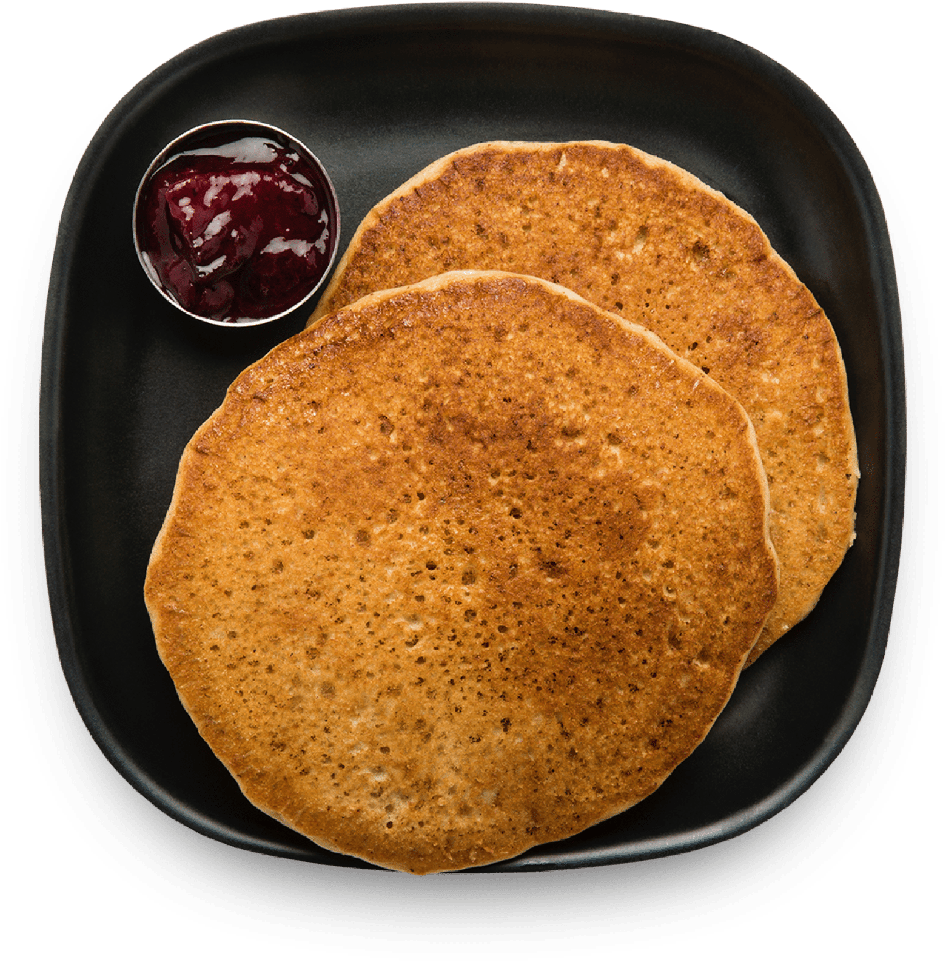 Golden Brown Pancakeswith Jam Side Dish