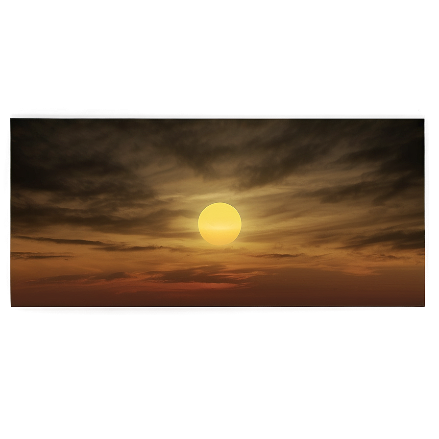 Golden Brown Sunset Sky Png 06202024