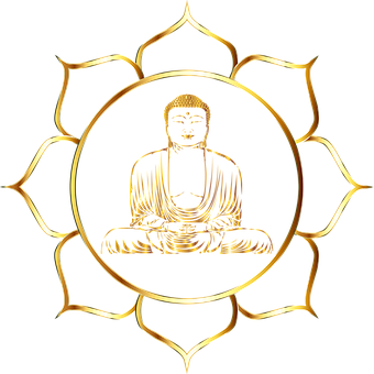 Golden Buddha Lotus Design