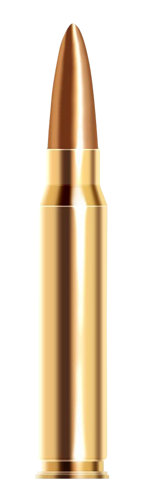 Golden Bullet Isolatedon Background