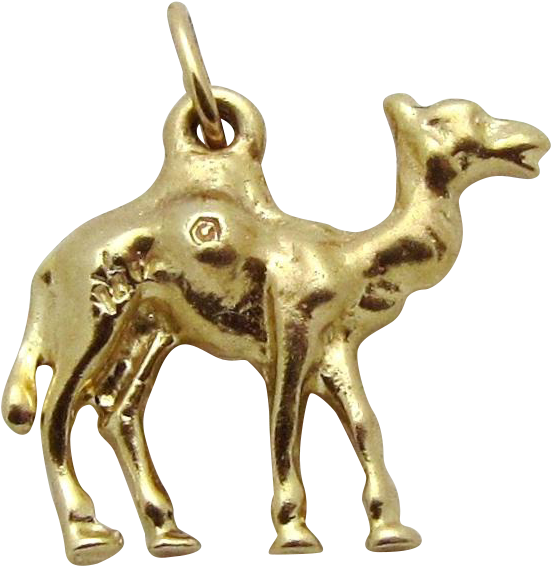 Golden Camel Charm Pendant