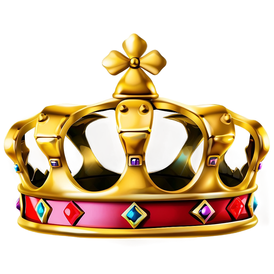 Golden Cartoon Crown Png 29