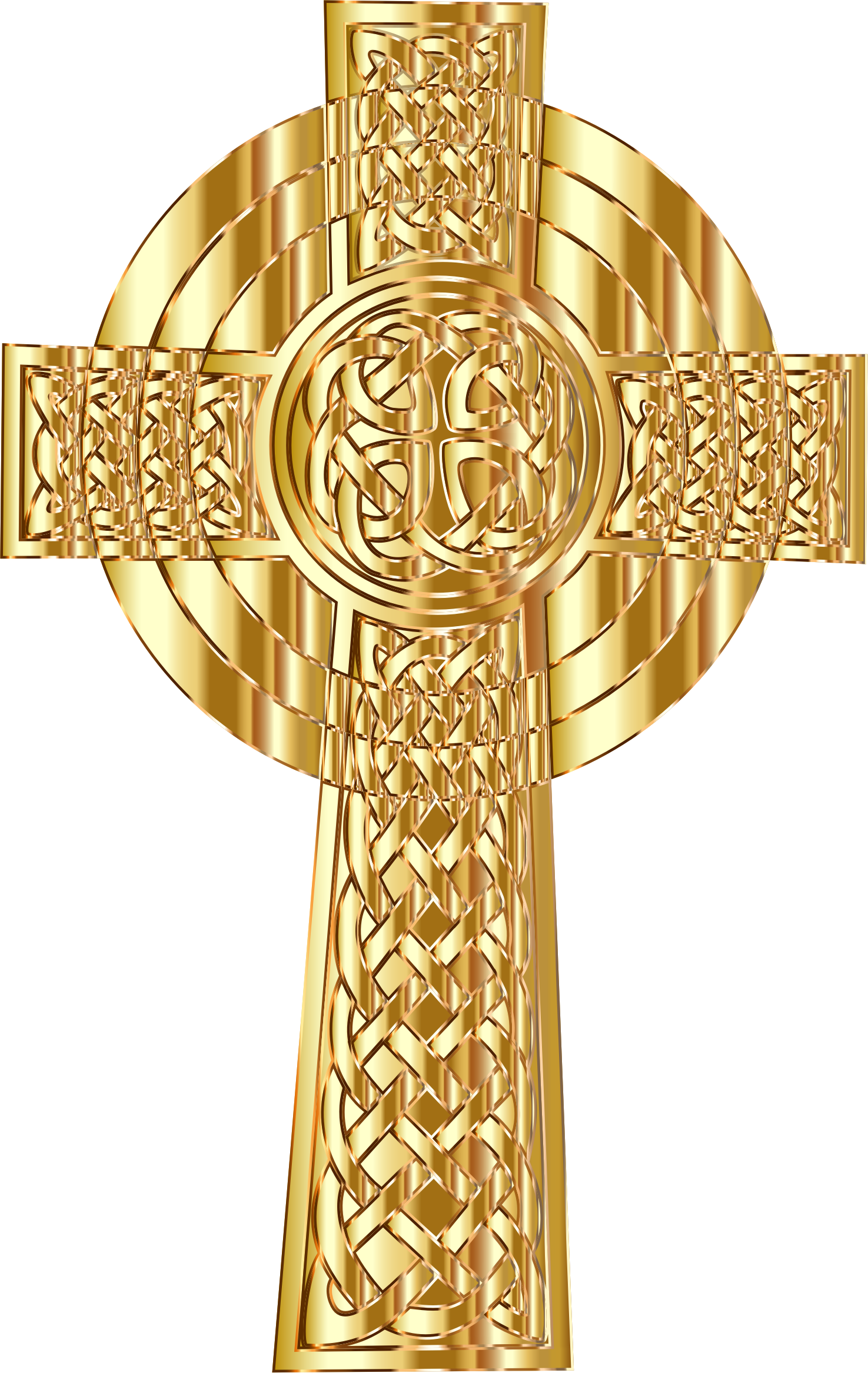 Golden Celtic Cross Design