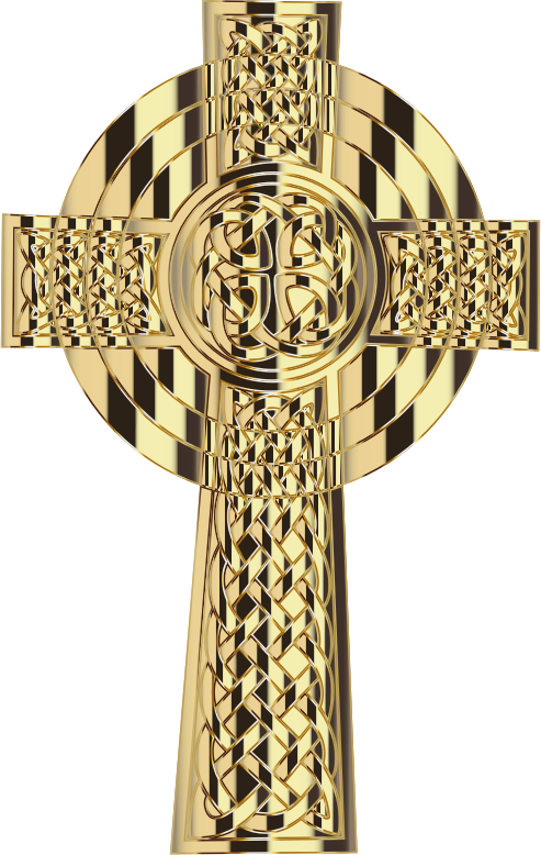 Golden Celtic Cross Design