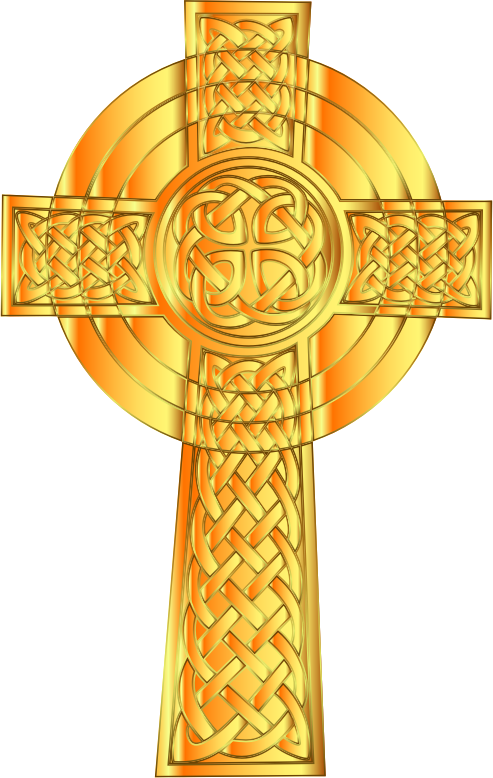 Golden Celtic Cross Design