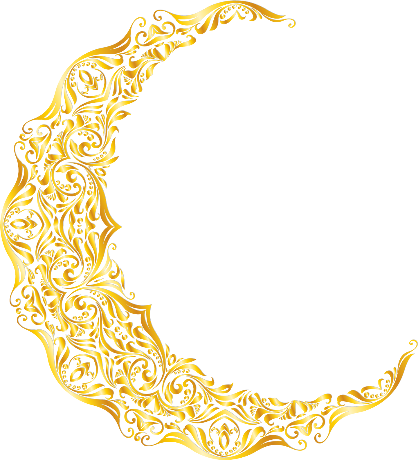 Golden Celtic Knotwork Crescent