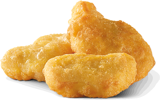 Golden Chicken Nuggets Isolated