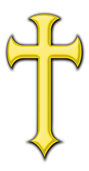 Golden Christian Crosson Black Background.jpg