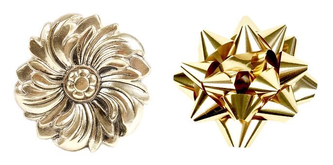 Golden Christmas Bows