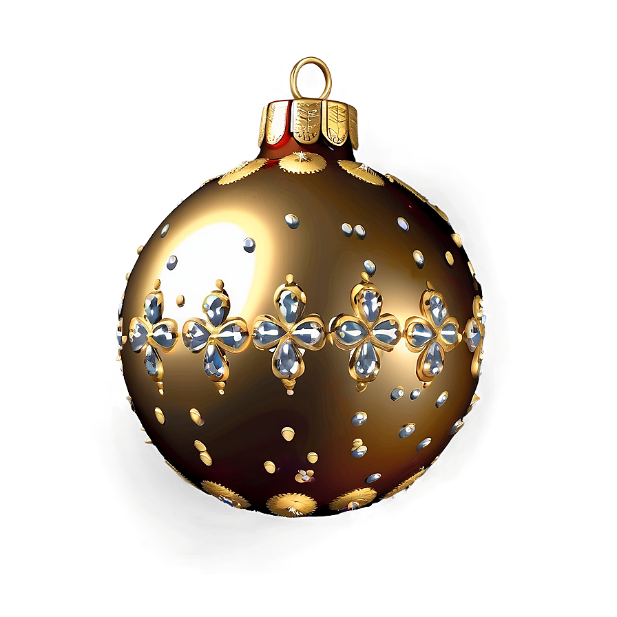 Golden Christmas Ornament Png Fqe84