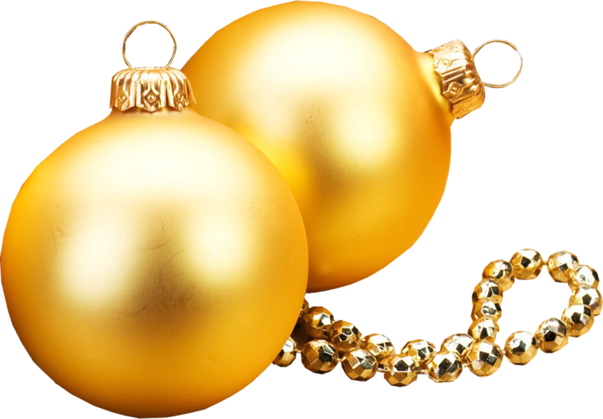 Golden Christmas Ornamentsand Beads