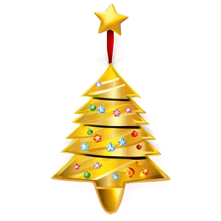 Golden Christmas Tree Decoration Ideas Png Rrx9