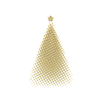 Golden Christmas Tree Design