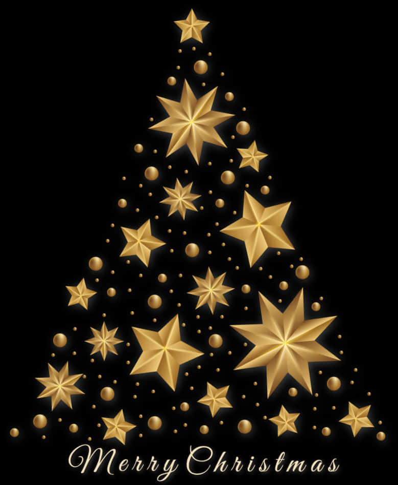 Golden Christmas Tree Design