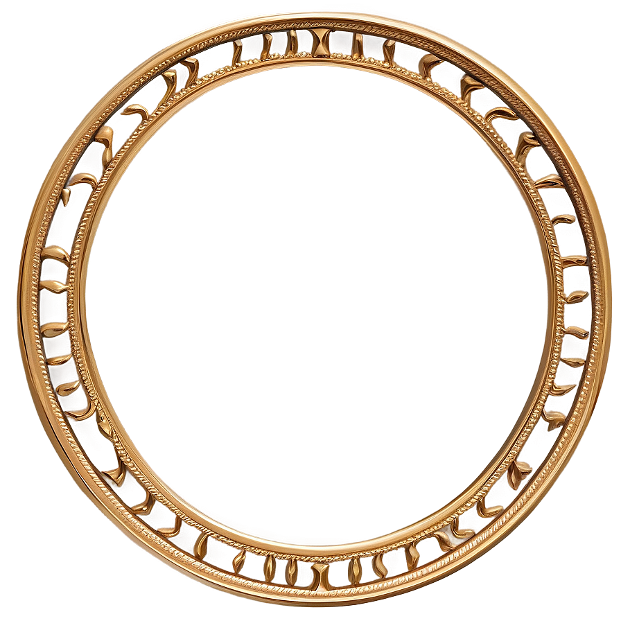 Golden Circle Border Frame Png 25