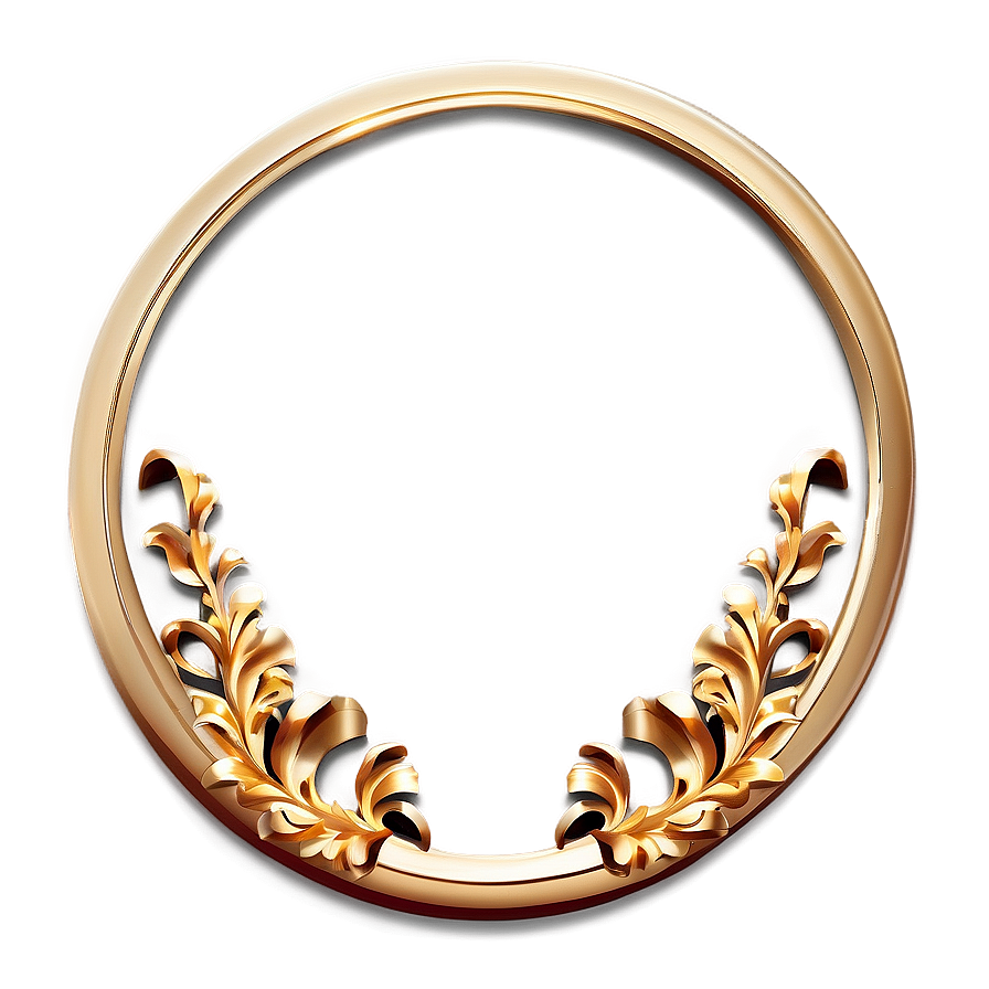 Golden Circle Frame For Elegance Png 36