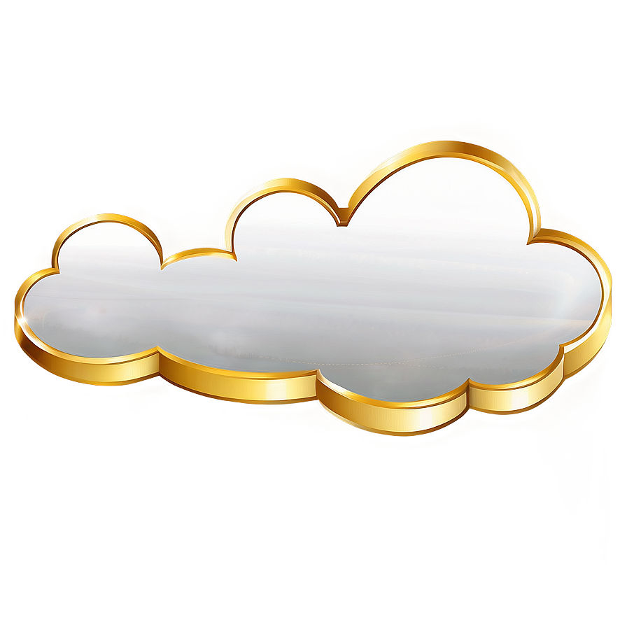 Golden Cloud Clipart Png Udq42