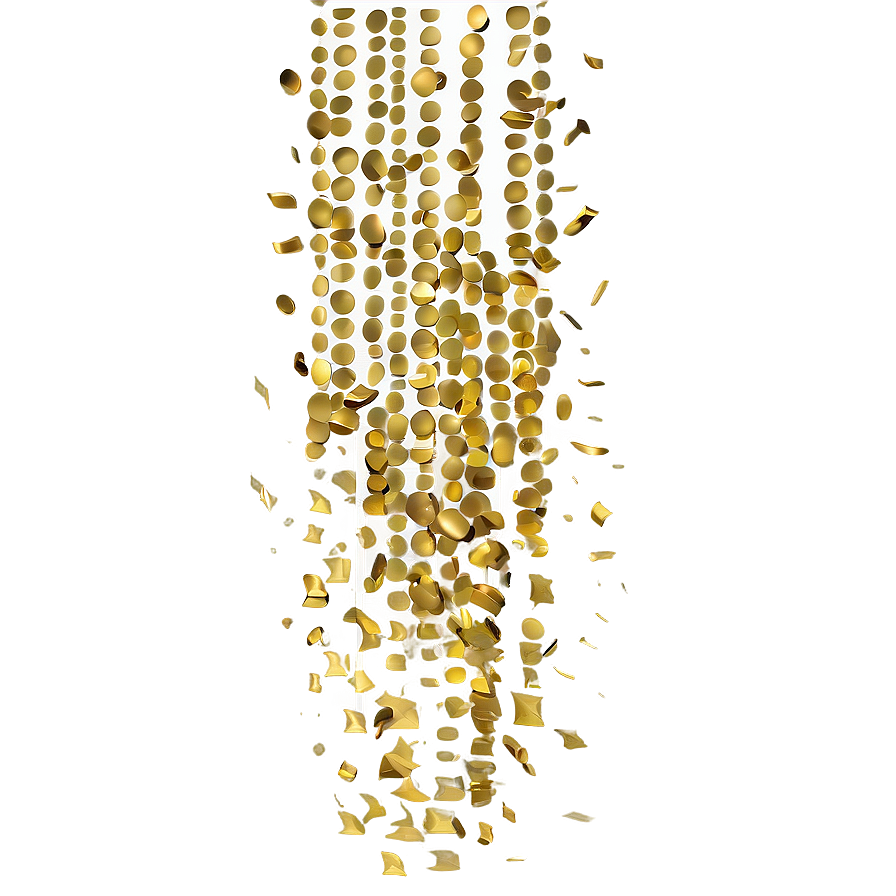 Golden Confetti Cascade Png Nqv