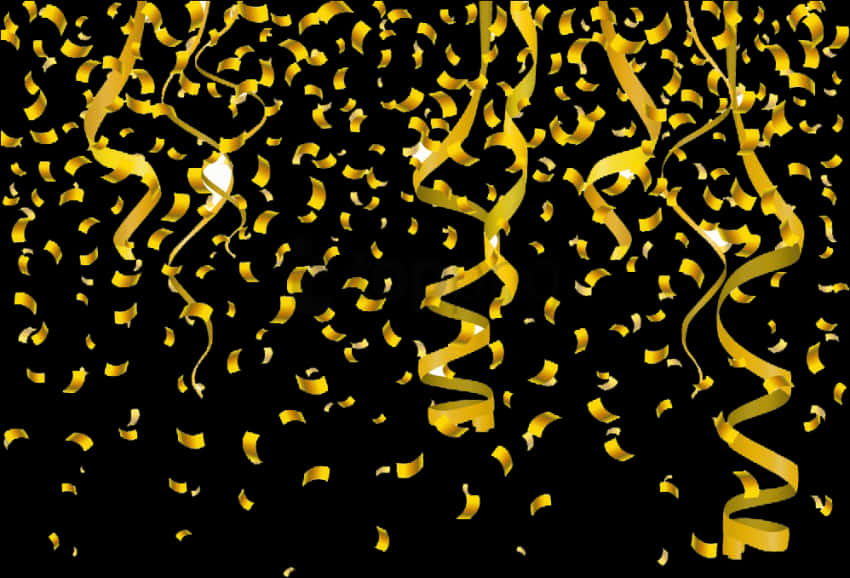 Golden Confetti Celebration Background