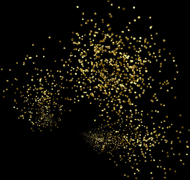 Golden Confetti Explosion