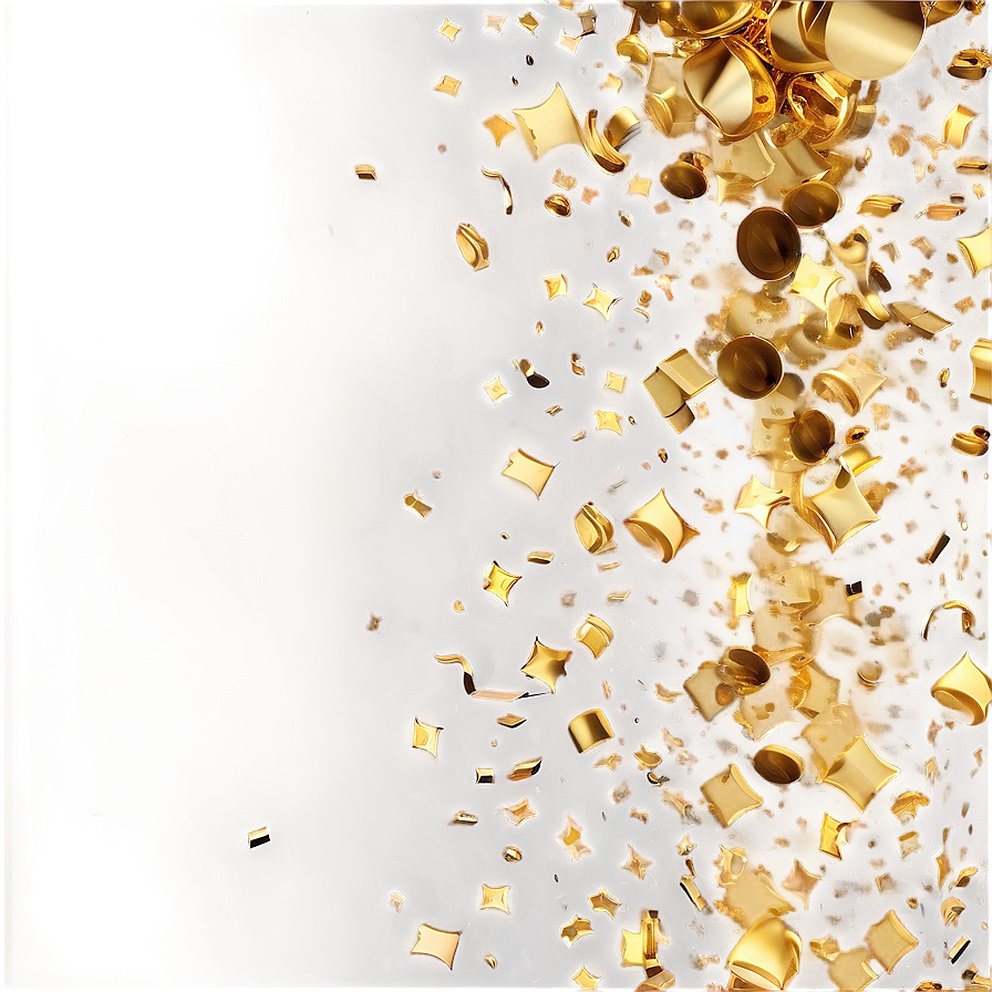 Golden Confetti Explosion Png Fvd12