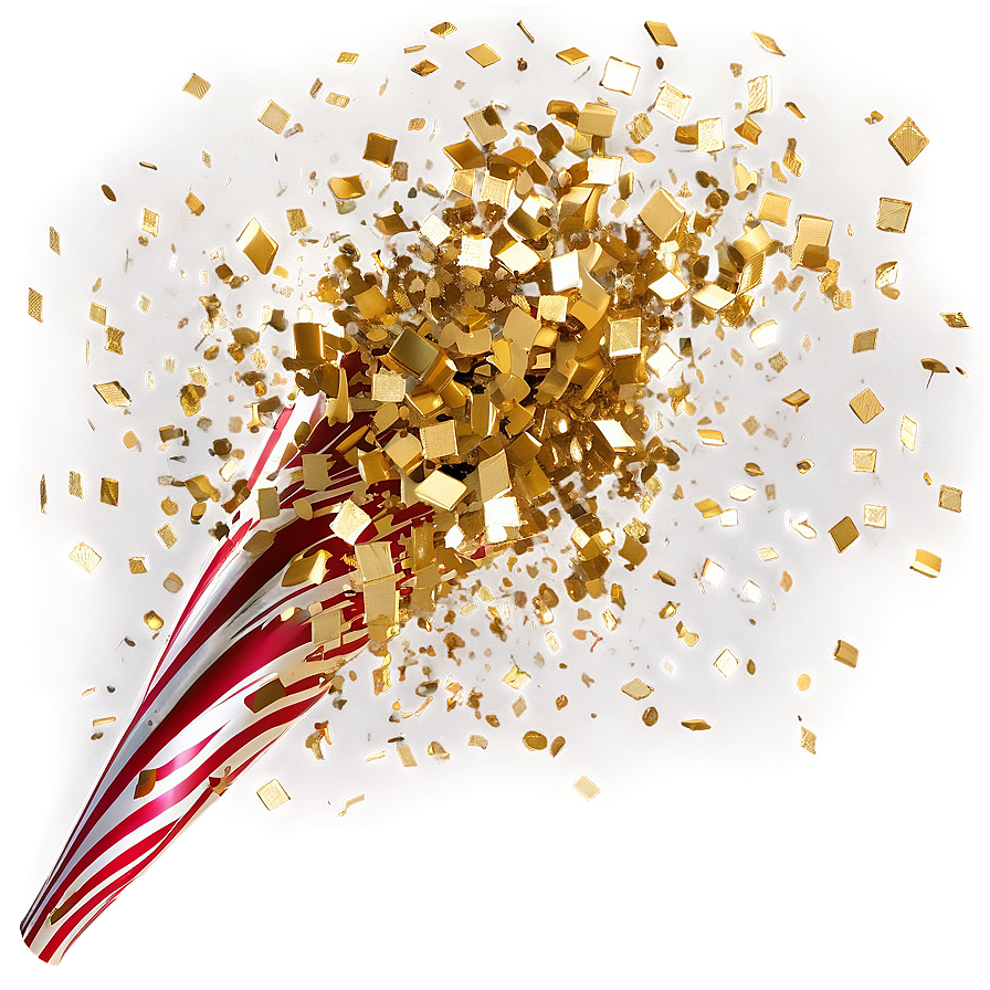 Golden Confetti Explosion Png Poa77