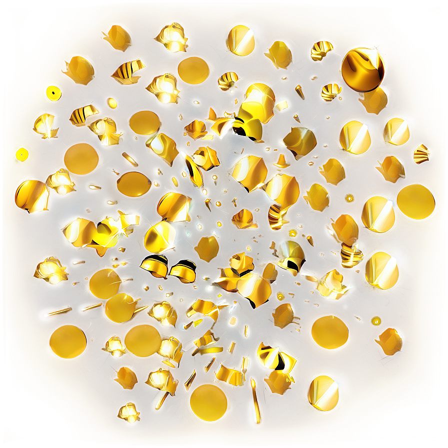 Golden Confetti Png Ivd42