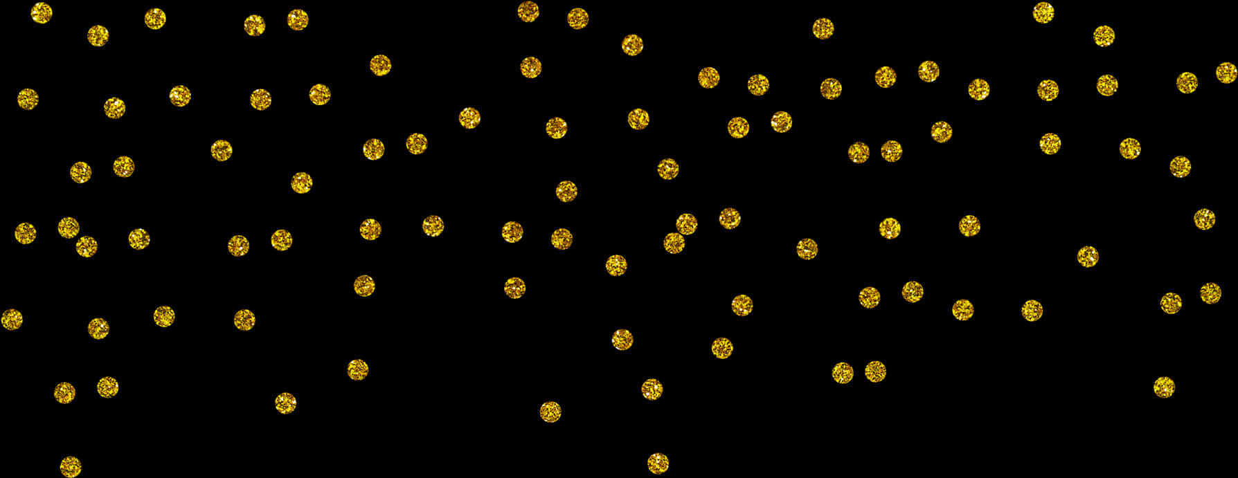 Golden Confetti Scatter Black Background