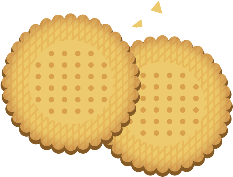 Golden Crisp Biscuits Vector