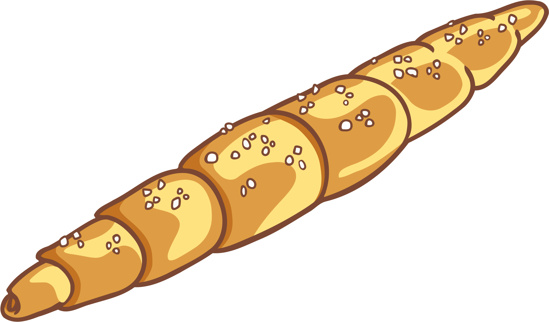 Golden Crispy Baguette Illustration