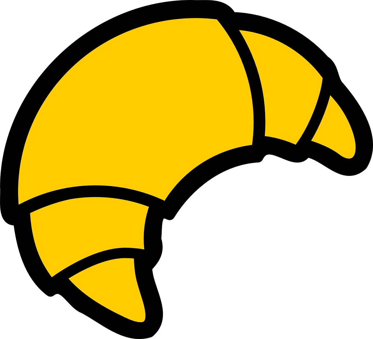 Golden Croissant Icon