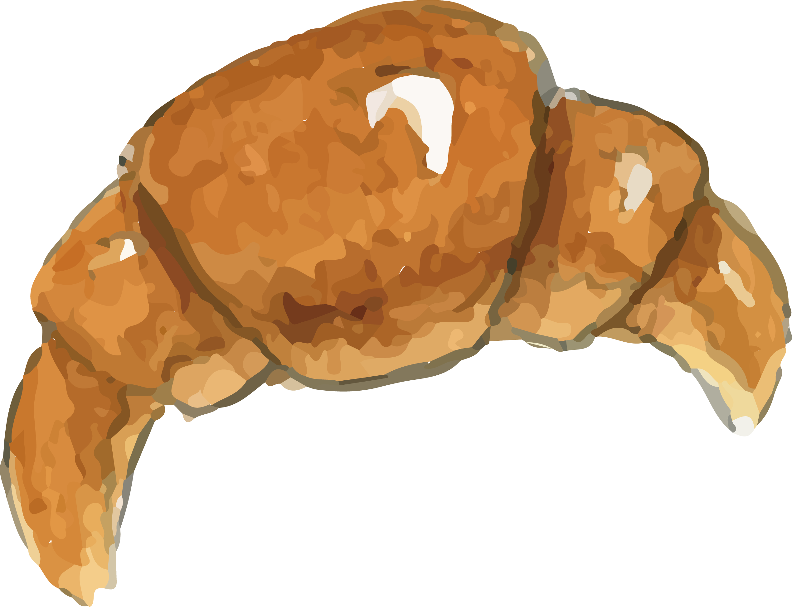 Golden Croissant Illustration