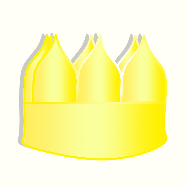 Golden Crown Yellow Background