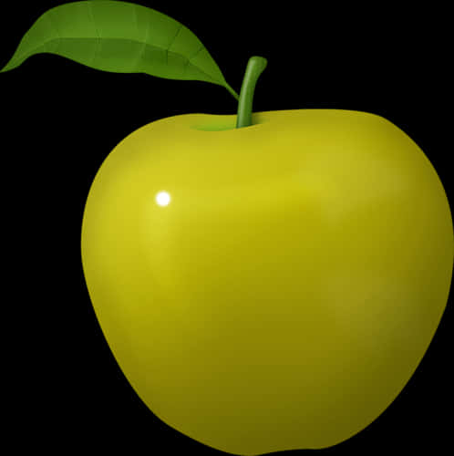 Golden Delicious Apple Illustration