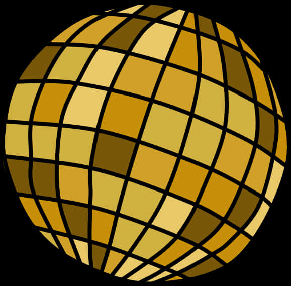 Golden Disco Ball Illustration