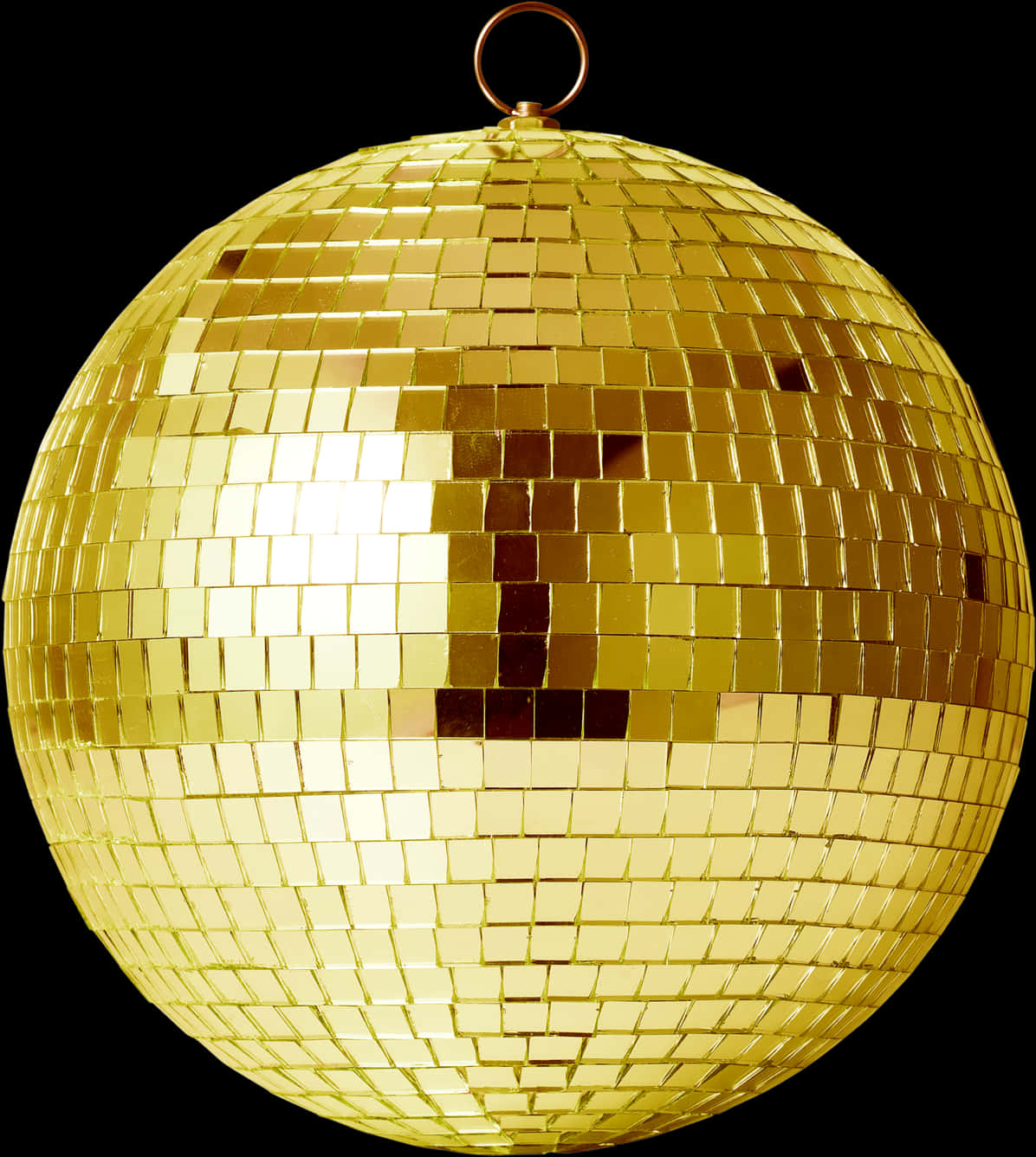 Golden Disco Ball Isolated