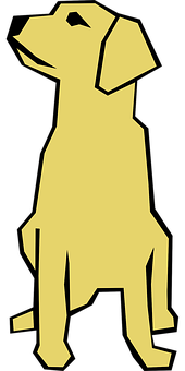 Golden Dog Silhouette