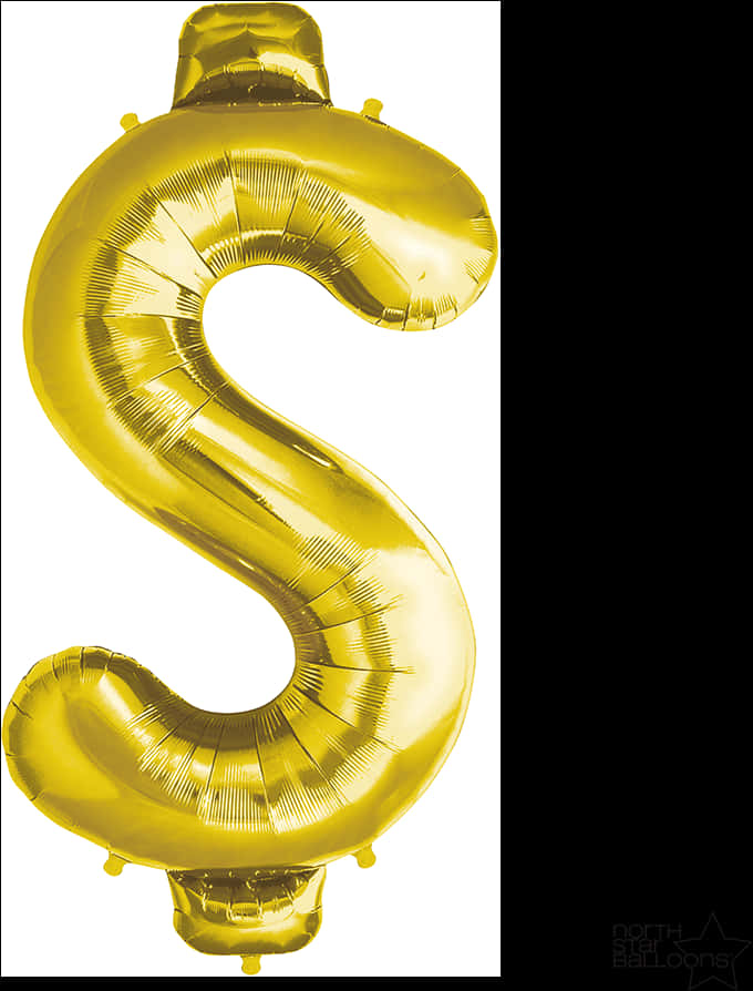 Golden Dollar Sign Balloon