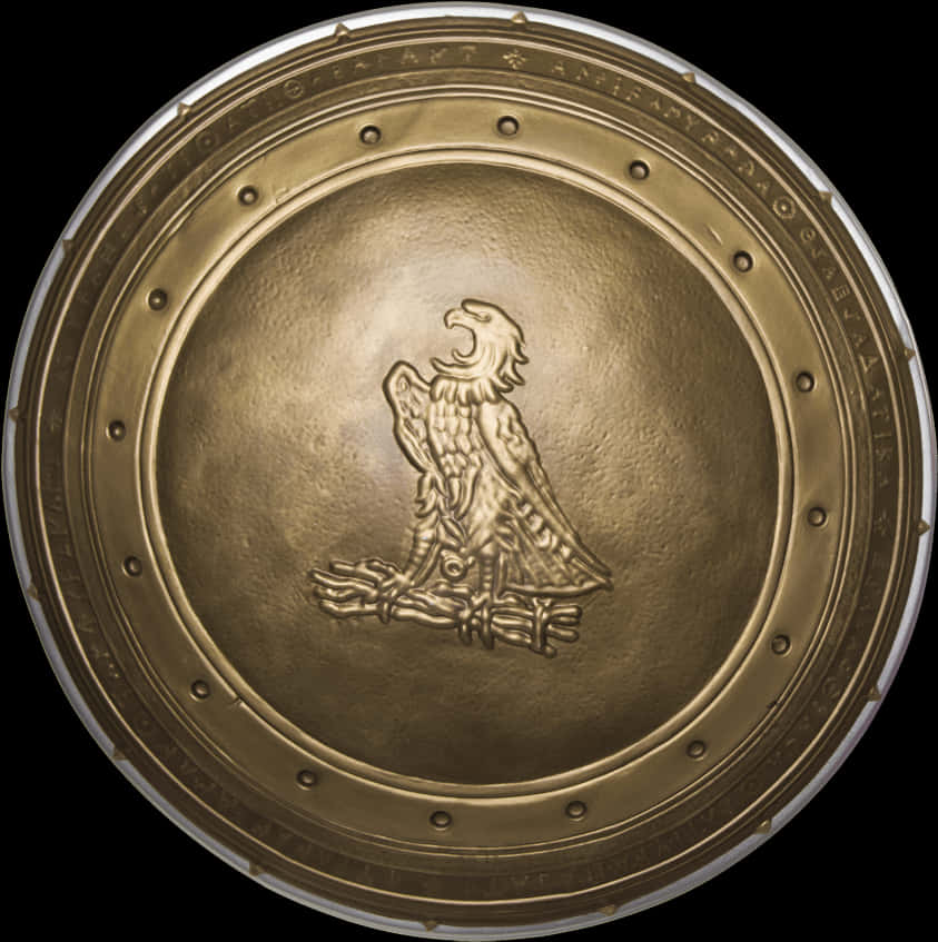 Golden Eagle Embossed Shield