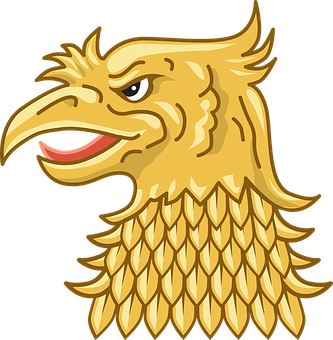 Golden Eagle Head Cartoon