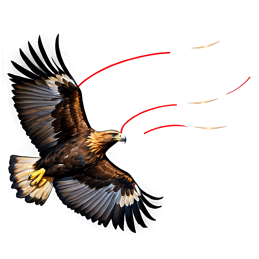 Golden Eagle In Flight Against Sun Png 19