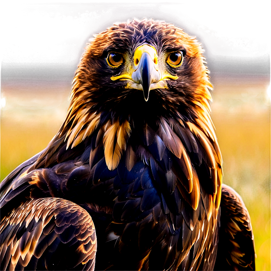 Golden Eagle In Golden Hour Light Png Jxj18