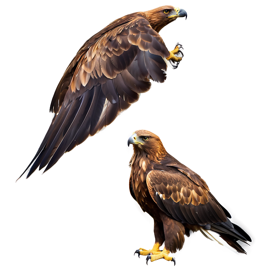 Golden Eagle With Open Beak Png 06202024