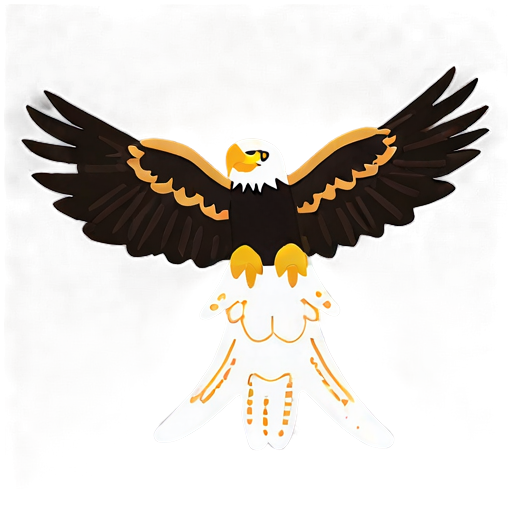 Golden Eagle With Spread Wings Png B