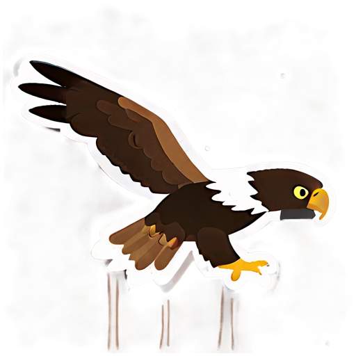 Golden Eagle With Spread Wings Png D