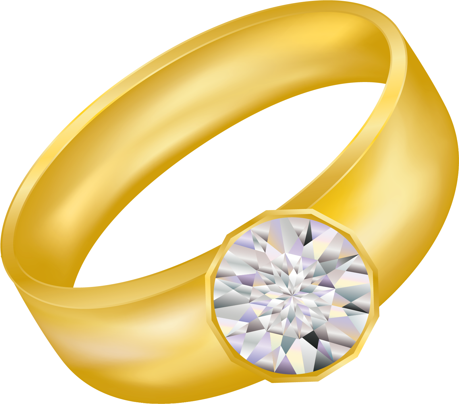 Golden Engagement Ring Clipart.png