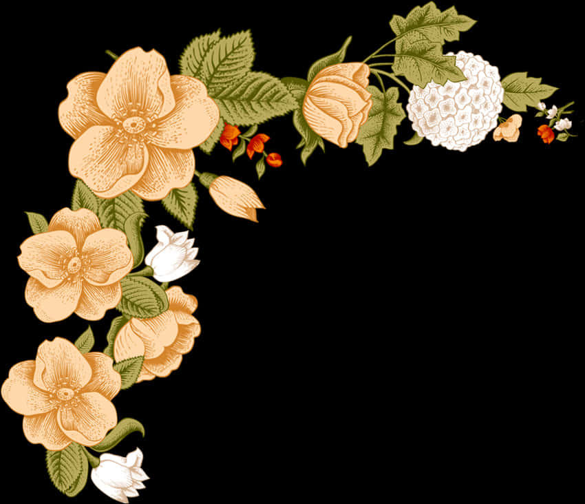 Golden_ Floral_ Arrangement_ Design