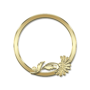 Golden Floral Bracelet Design