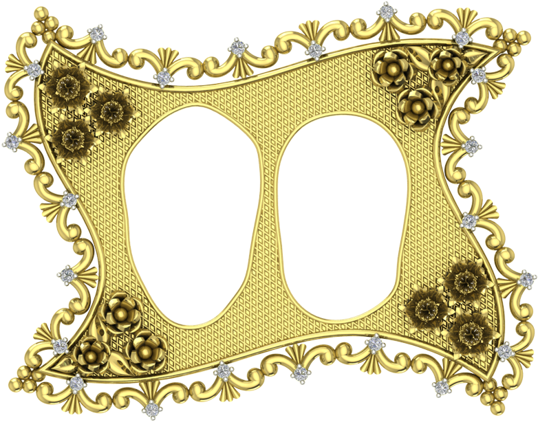 Golden Floral Love Frame