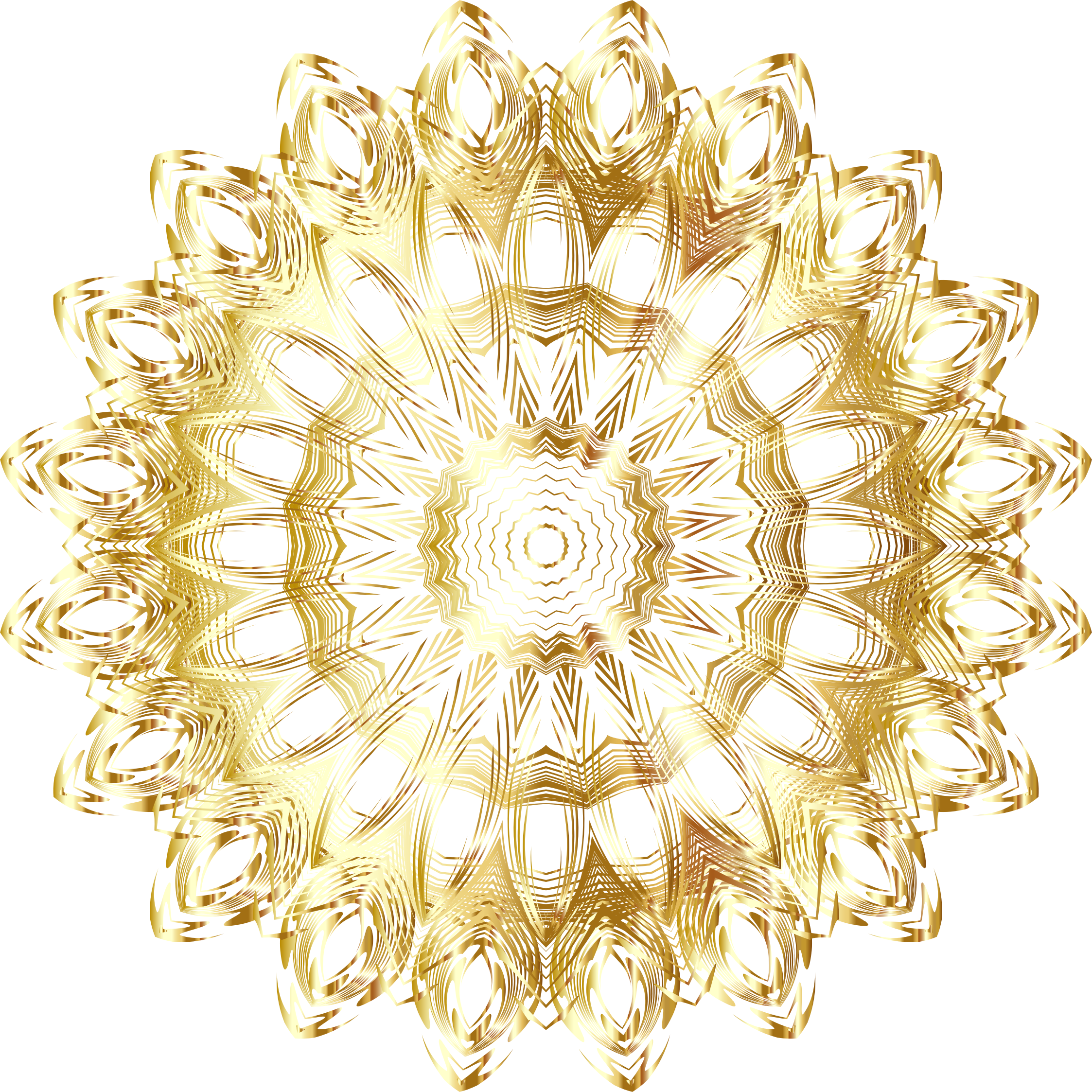 Golden Floral Mandala Design